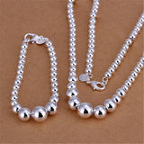 925 Silver Buddha Beads Jewelry Set for Wedding