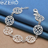925 Sterling Silver Round Chain Jewelry Set For Women