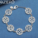 925 Sterling Silver Round Chain Jewelry Set For Women