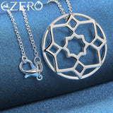 925 Sterling Silver Round Chain Jewelry Set For Women