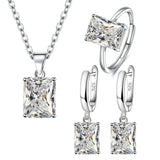 925 Silver Zircon Jewelry Set for Women