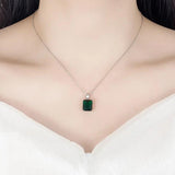 925 Silver Rectangle Zircon Wedding Jewelry Set