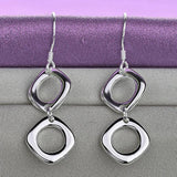 925 Silver Two/Three Rings Necklace Set