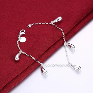 925 Silver Water Drop Jewelry Set for Women Party Holiday