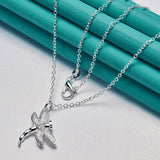 925 Silver Dragonfly Zircon Jewelry Set for Women Wedding Party