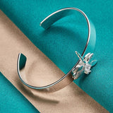 925 Silver Dragonfly Zircon Jewelry Set for Women Wedding Party