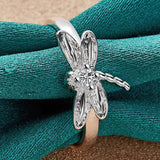 925 Silver Dragonfly Zircon Jewelry Set for Women Wedding Party