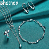 925 Sterling Silver Water Drop Jewelry Set for Women