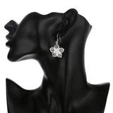 Flowers 925 Silver Jewelry Set for Women Christmas Party