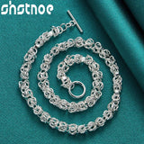 925 Silver Chain Jewelry Set Necklace Bracelets