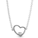Sparkling Honeycomb Rose Petals Heart Butterfly Necklace