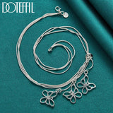 925 Silver Three Butterfly Set Wedding Charm Jewelry