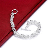 925 Sterling Silver Circle Jewelry Set for Men Women