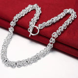 925 Sterling Silver Circle Jewelry Set for Men Women