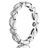 925 Silver Ring Linked Love Knotted Heart Emotional Bonds