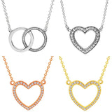 Entwined Circles Signature Pendant 925 Silver Necklace