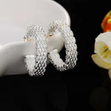 925 Sterling Silver Braided Jewelry Set for Women