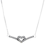 Shimmering Heart 925 Silver Necklace
