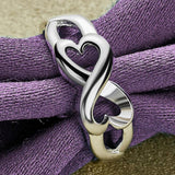 925 Silver Love Heart Pendant Necklace Ring Earrings for Party Jewelry Sets