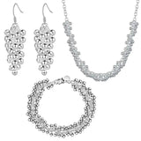 925 Silver Grape Beads Jewelry Set for Women