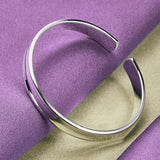 925 Silver Adjustable Bracelet Bangle Charm Jewelry Set