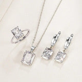 925 Silver Wedding Jewelry Set Emerald Ruby Zircon