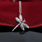 925 Silver Crystal Dragonfly Jewelry Set for Women