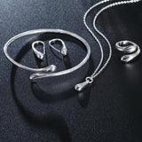 925 Silver Jewelry Set for Women Wedding Party