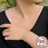 CWWZircons 925 Silver Jewelry Set Cubic Zircon Necklace Bracelet