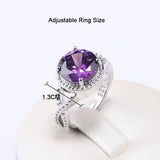 925 Silver Bridal Necklace Sets Zircon Accessories Earrings Adjustable Ring