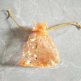 100pcs Moon Stars Drawstring Organza Bag for Business Clothes Wedding Jewelry
