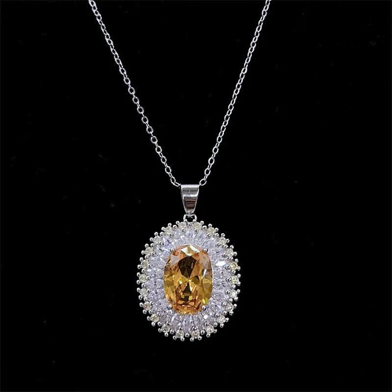925 Silver CZ Sunflower Jewelry Set for Women