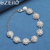 ALIZERO 925 Sterling Silver Rose Jewelry Set for Woman