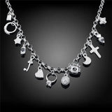 925 Silver Christmas Pendant Charms Bracelet & Necklace Set