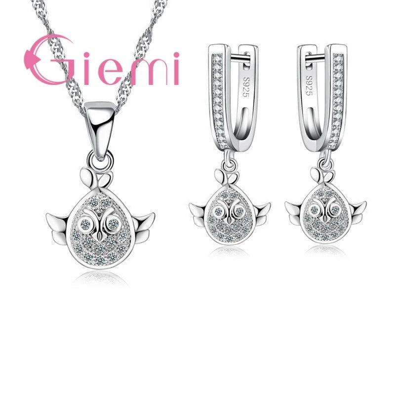 Animal Shape Bird Earring Ring Set 925 Sterling Silver