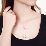 Rose Flower 925 Silver Jewelry Set for Women