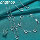 925 Silver Heart Jewelry Set for Women