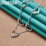 925 Silver Heart Jewelry Set for Women