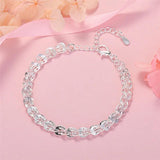 925 Silver Engraved Pattern Jewelry Set Women Party Wedding