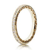 925 Silver Heart Crystal Ring for Women Wedding