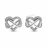 925 Silver Classic Heart Earrings & Charm Jewelry Gift