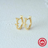 925 Silver Hoop Earrings with Cubic Zirconia