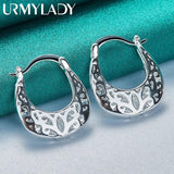 925 Silver Flower Earrings Wedding Charm Jewelry