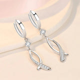 Temperament Mermaid Earrings 925 Sterling Silver Fishtail Earring Women Jewelry