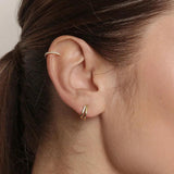 925 Silver Crystal Zircon Hoop Earrings for Women