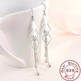 925 Silver Geometric Earrings for Women's Wedding