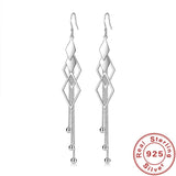925 Silver Geometric Earrings for Women's Wedding