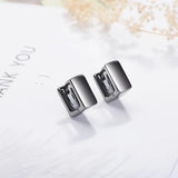 925 Silver Square Hoop Earrings For Women