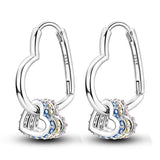 Real 925 Sterling Silver Earrings Golden Rosegold Silver Hoop Earrings