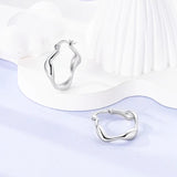 Real 925 Sterling Silver Earrings Golden Rosegold Silver Hoop Earrings